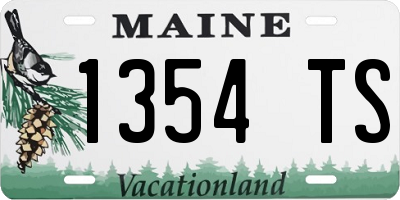 ME license plate 1354TS