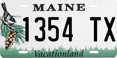 ME license plate 1354TX