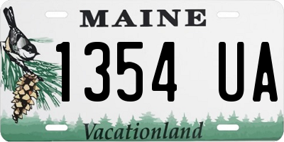 ME license plate 1354UA