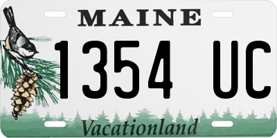 ME license plate 1354UC