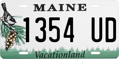 ME license plate 1354UD