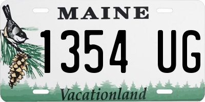 ME license plate 1354UG
