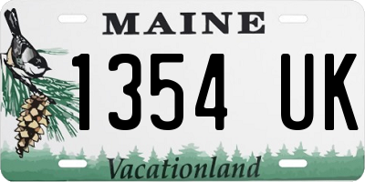 ME license plate 1354UK