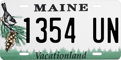 ME license plate 1354UN