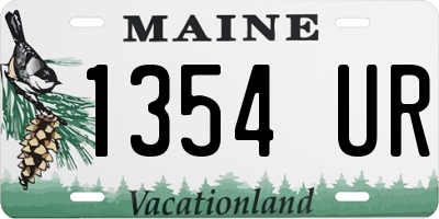 ME license plate 1354UR