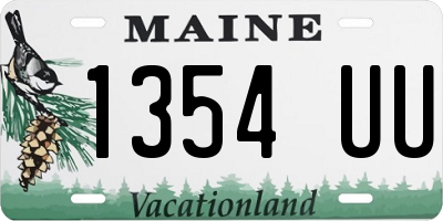 ME license plate 1354UU