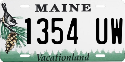 ME license plate 1354UW