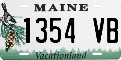 ME license plate 1354VB
