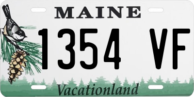 ME license plate 1354VF