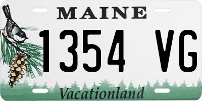 ME license plate 1354VG