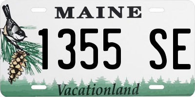 ME license plate 1355SE