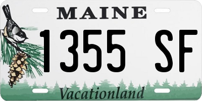 ME license plate 1355SF