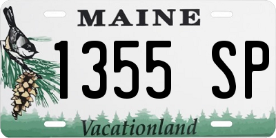 ME license plate 1355SP
