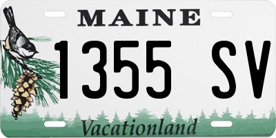 ME license plate 1355SV