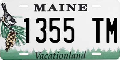 ME license plate 1355TM