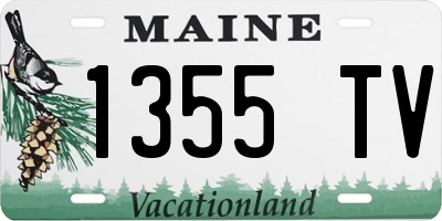 ME license plate 1355TV