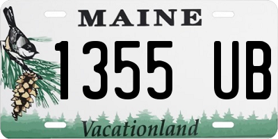 ME license plate 1355UB