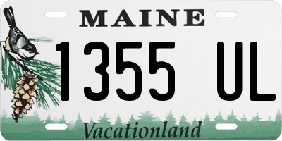 ME license plate 1355UL