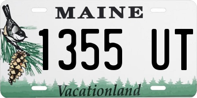 ME license plate 1355UT