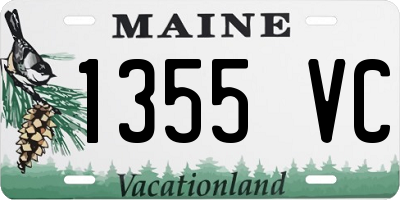 ME license plate 1355VC