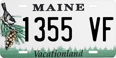 ME license plate 1355VF