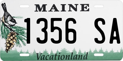 ME license plate 1356SA