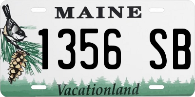 ME license plate 1356SB