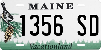 ME license plate 1356SD