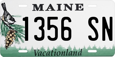 ME license plate 1356SN