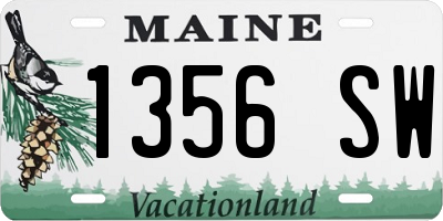 ME license plate 1356SW
