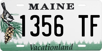 ME license plate 1356TF