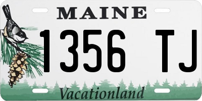 ME license plate 1356TJ