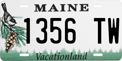 ME license plate 1356TW