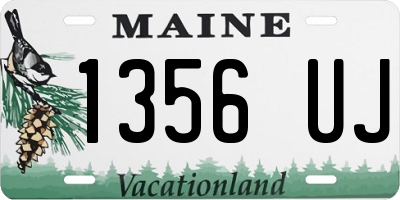 ME license plate 1356UJ