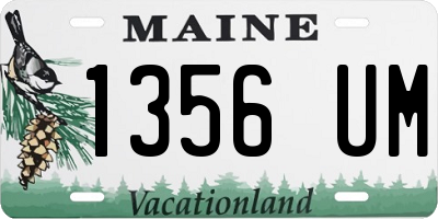 ME license plate 1356UM