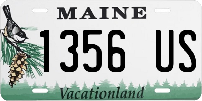 ME license plate 1356US