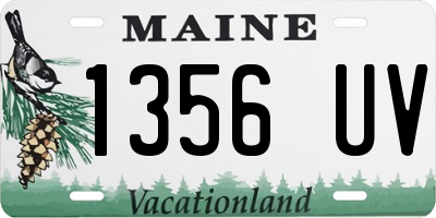 ME license plate 1356UV