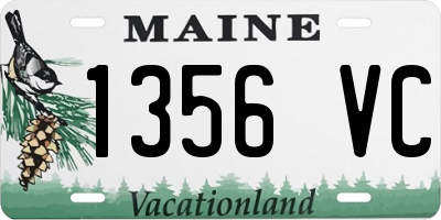 ME license plate 1356VC
