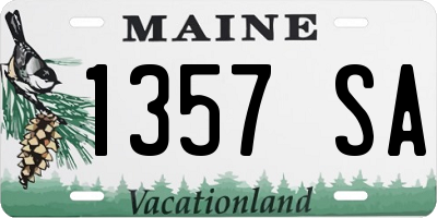 ME license plate 1357SA