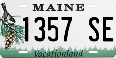 ME license plate 1357SE