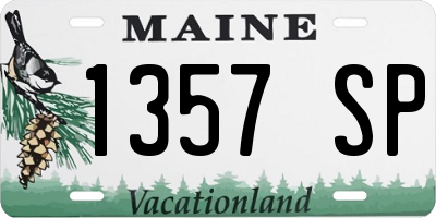 ME license plate 1357SP