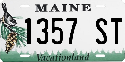 ME license plate 1357ST
