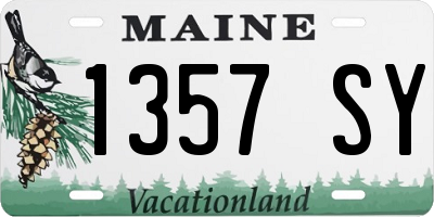 ME license plate 1357SY
