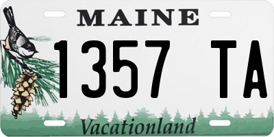 ME license plate 1357TA