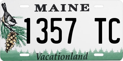 ME license plate 1357TC