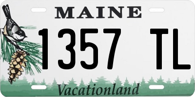 ME license plate 1357TL