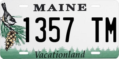 ME license plate 1357TM