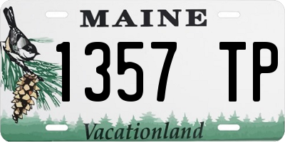ME license plate 1357TP