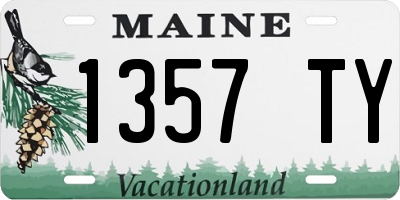 ME license plate 1357TY