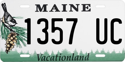 ME license plate 1357UC